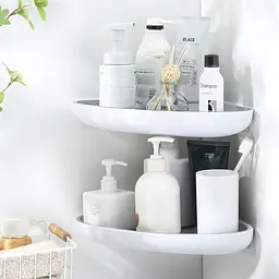 Полиця кутова МВМ My Home BP-26 клейка біла з сірим (BP-26 WHITE/GRAY) - мініатюра 6