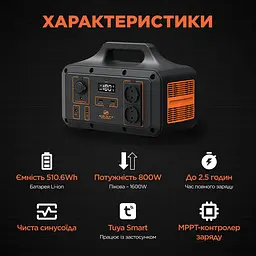Портативне джерело живлення KPS-800PX(PGH500P-S) Kraft (42-00059) - мініатюра 4