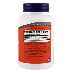 GABA 750 mg 100 капсул NOW vit0006676 - миниатюра 2