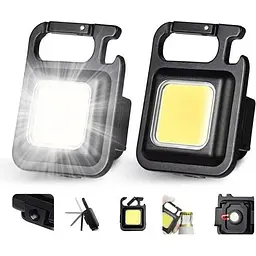 Кемпінговий LED ручний ліхтар-брелок з відкривачкою та магнітом на акумуляторі - мініатюра 2