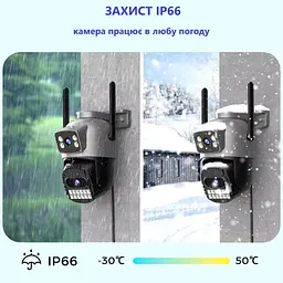 Вулична WiFi IPкамера Besder A22Y 10Мп 2 незалежних об'єктиви чорна WiFi 2.4ГГц і 5ГГц - мініатюра 7