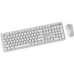 Комплект (Клавіатура та миша) Gembird KBS-WPS-01-W-CYRL White (KBS-WPS-01-W-CYRL) - мініатюра 4