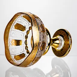 Ваза для фруктів скляна Bohemia Gold 26 см Yiwu HP-34-137 - мініатюра 5