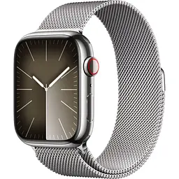 Смарт-годинник Apple Watch Series 9 GPS + Cellular 45mm Silver Stainless Steel with Silver Milanese Loop (MRMQ3) [92678] - мініатюра 1