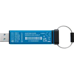 USB флеш накопичувач Kingston 32GB IronKey Keypad 200 AES-256 Encrypted Blue USB 3.2 (IKKP200/32GB) - мініатюра 3