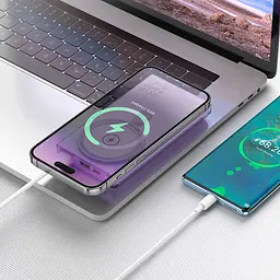Зовнішній акумулятор Hoco Q22 Taurus MagSafe 10000mAh 22.5W Grey [612142] [112986] - мініатюра 6