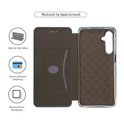 Чехол-книжка для Samsung Galaxy A16 4G (A165), G-Case, зеленый, кожаный чехол-книжка из экокожи (PU) и TPU, с магнитом, с подставкой и вместительным кардхолдером, противоударный, защита всего корпуса, ArmorStandart (ARM81452) - мініатюра 3
