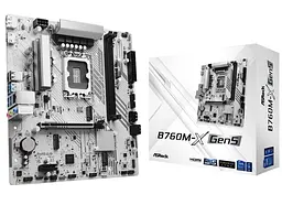 Материнська плата AsRock B760M-X GEN5 (B760M-X GEN5) (Socket 1700, Intel B760, Micro-ATX) - мініатюра 5