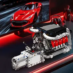 Конструктор Mould King Mking Двигун і коробка передач MB V8 (10203) [161049] - мініатюра 5