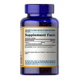 Вітаміни та мінерали Puritan's Pride Vitamin E 1000 IU (450 mg), 100 капсул - мініатюра 2