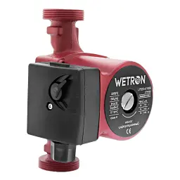Насос циркуляційний 75Вт Hmax 4м Qmax 40л/хв Ø1½" 180мм бордо+гайки Ø1" WETRON LР525–4/180В (774212) - мініатюра 2