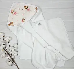 Дитячий рушничок-куточок 80х80 a.l.babybox Маленька балерина Білий