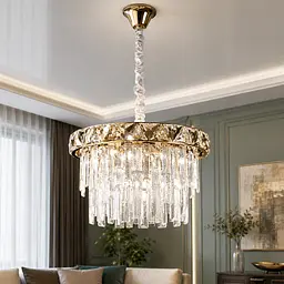Кришталева люстра Splendid Ray T69/400*H260/5 (SGD) золото, 5 ламп E14