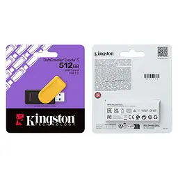 Флеш-накопичувач Kingston USB 3.2 DT Exodia S 512GB Чорний/Yellow - мініатюра 2