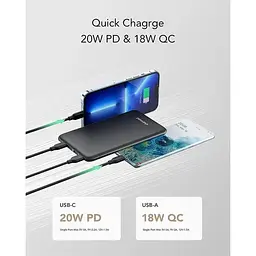 Портативний зарядний пристрій Charmast Power Delivery 26800mAh PD з USB C потужністю 18 Вт - мініатюра 2