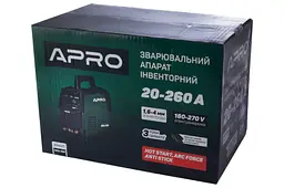 Інверторний зварювальний апарат Apro MMA-260 - мініатюра 5