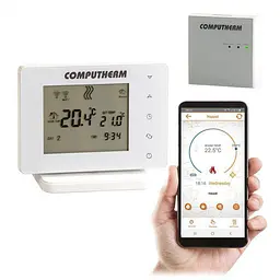 Терморегулятор програмований бездротовий Computherm E400RF Wi-Fi сенсорний 30412 - мініатюра 2