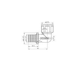 Кутник перехідний з ВР Koer Ka.L06F-20 - 20(2.8mm) x 1/2"F KR4878 - мініатюра 4