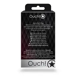 Анальна пробка Ouch! Heart Gem Butt Plug Small, 6.9 см (сріблястий) - мініатюра 10