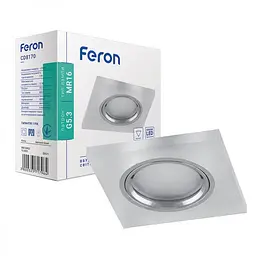 Свiтильник точковий Feron CD8170 під лампу з підсвіткою хром (32571)