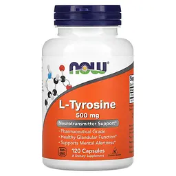 NOW L-Тирозин, L-Tyrosine 500мг - 120 капсул