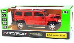 Колекційна металева модель автомобіля Автопром Hummer H3 з інерцією, світлом та звуком 1:24 - мініатюра 9