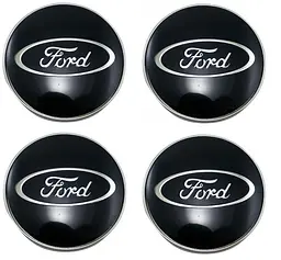 Наклейка на ковпак Ford 90 мм чорний 4 шт