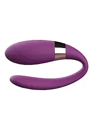 Вібратор для пар V-Vibe Purple, USB, 7 Function, Remote Control - мініатюра 4