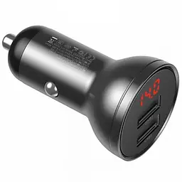Автомобільний зарядний пристрій Baseus 2USB + Cable Type-C TZCCBX-C0G Black - мініатюра 4