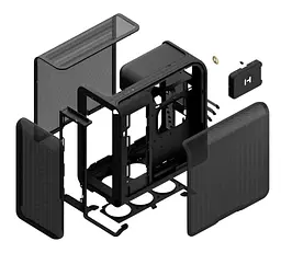 Корпус Hyte X50 без БЖ Pitch Black (CS-HYTE-X50G-BB) Без БП - мініатюра 11