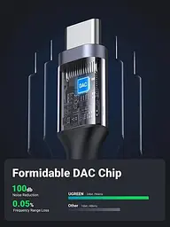 Перехідник USB Type-C для 3.5 mm Ugreen AV161 з DAC chip аудіоадаптер для навушників Space Grey (80154) - мініатюра 3