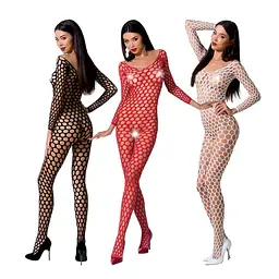 Бодістокінг з великою сіткою Passion BS077 red One size - мініатюра 3
