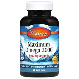 Риб'ячий жир для сердця Carlson Maximum Omega 2000 мг 60 капс - мініатюра 2