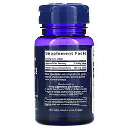 Вітаміни та мінерали Life Extension Vitamin D3 5000 IU, 60 капсул - мініатюра 2