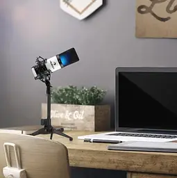 Конденсаторний USB-мікрофон Auna MIC-900WH-LED, 16 біт/48 кГц, 32 дБ (10030364) - мініатюра 3