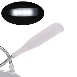 Настільна лампа LED DESK Light X-7188, біла, на батарейках 3×AAA, гнучка ніжка - мініатюра 5