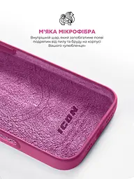 Силиконовый чехол с MagSafe для Apple iPhone 16 Pro, ICON2 MagCase, розовый, противоударный, панель с мягкой подкладкой, защита всего корпуса, поддержка беспроводной зарядки, совместим с защитными стеклами и пленками, ArmorStandart (ARM81319) - мініатюра 7