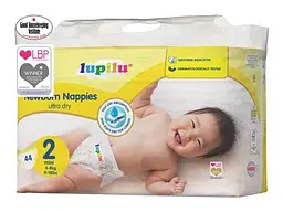 Підгузки Lupilu Ultra Dry Newborn Nappies Mini розмір 2 3–6 кг 44 шт (Lupilu2Germany44)