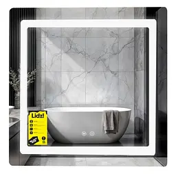 Дзеркало Lidz Kubis (KU2) 700х700 мм, прямокутне, з LED-підсвічуванням Touch LDKU70070049288 - мініатюра 2