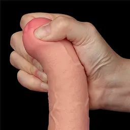 Фалоімітатор Sliding-Skin Dual Layer Dong 8'' 20 см тілесний - мініатюра 12
