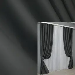 Комплект штор VR-Textil Midnight блэкаут 2 шт 100x290 см графитовый (1399ш)