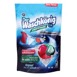 Капсули для прання Der Waschkonig Universal Duo Caps 30 шт. (040-9591) - мініатюра 2