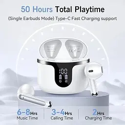 Бездротові навушники Tiuieyin S47 Bluetooth IPX7 водонепроникні білі - мініатюра 3