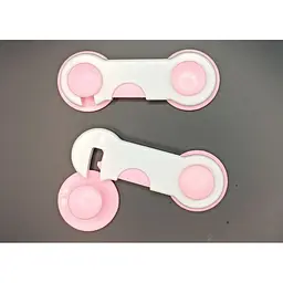 Замок на меблі захист від дітей, блокіратор для ящиків 9.5 см White Pink (17697) - мініатюра 2
