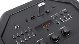 Колонка портативна 2.0 REAL-EL X-757 Black, 2 x 25 Вт, пластиковий корпус, Bluetooth, MicroSD / USB, FM-приймач, живлення від акумулятора, 8000мА * год, керування збоку - мініатюра 10