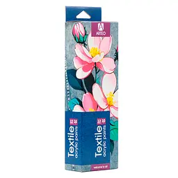 Набір акрилових фарб для розпису тканин Flowers 12×10 мл Arteo