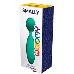 Мінівібромасажер Wooomy Smally Mini Wand Turquoise - мініатюра 3