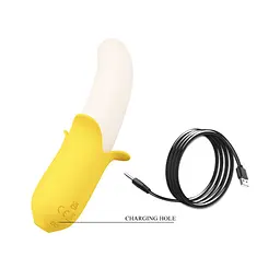 Вібратор Pretty Love Banana Geek Vibrator, 19,5 см білий - мініатюра 5