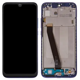 Дисплей для Xiaomi Redmi 7, синій, з рамкою, High, M1810F6LG, M1810F6LH, M1810F6LI