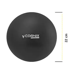 М'яч для пілатесу, йоги, реабілітації Cornix MiniGYMball 22 см XR-0371 Black - мініатюра 3